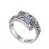 Gerochristo 20126N ~ Sterling Silver Multi-Stone Bypass Wrap Ring