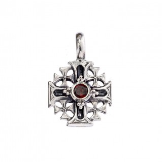Gerochristo 5116N ~ Sterling Silver Jerusalem Cross Small Pendant