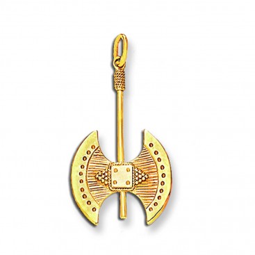 Minoan Double Axe - 14K Solid Gold Pendant B/Medium
