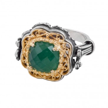 D290 ~ Sterling Silver and Gemstone - Medieval Byzantine Ring
