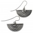 Sterling Silver Byzantine Half Spiral Drop Earrings ~ Savati 314