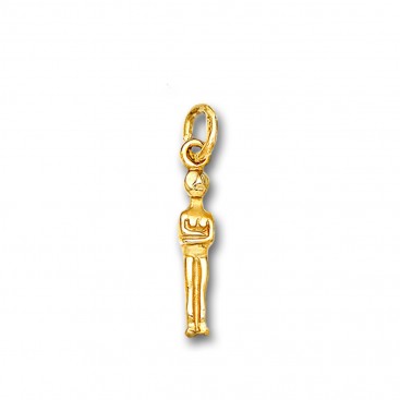 Cycladic Female Idol Figurine ~14K Solid Gold Charm Pendant - M