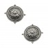 Sterling Silver Rosette Stud Earrings ~ Savati 326