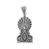Sterling Silver Greek Hellenistic Palmette Antefix Charm Pendant