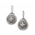 Gerochristo 1722N ~ Sterling Silver Medieval Byzantine Filigree Round Drop Earrings