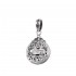 Gerochristo 1722N ~ Sterling Silver Medieval Byzantine Filigree Round Charm Pendant