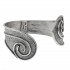 Sterling Silver Large Cuff Bracelet with Spiral Motifs ~ Savati 335