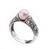 Gerochristo 2722N ~ Sterling Silver Byzantine-Medieval Solitaire Pearl Ring