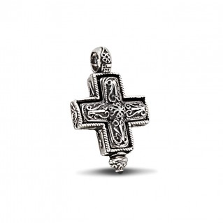 Reliquary Locket Greek Cross Silver Pendant ~ Dimitrios Exclusive ST197