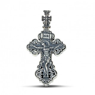Crucifix Large Silver Cross Pendant ~ Dimitrios Exclusive ST189N