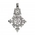 Sterling Silver Large Coptic Cross Pendant with Doves ~ Savati 349