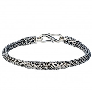 Gerochristo 6540N ~ Sterling Silver Medieval Byzantine Ornate Chain Bracelet