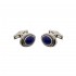 Sterling Silver Cufflinks with Lapis Lazuli