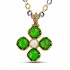 Silver Pendant with Square Gemstones and Pearl ~ Dimitrios Exclusive M192-2W