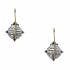 Gerochristo 1015N ~ Solid Gold & Sterling Silver - Medieval Byzantine Drop Earrings