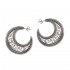Gerochristo 1163 ~ Sterling Silver Medieval-Byzantine Crescent Earrings - M