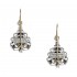 Gerochristo 1180N ~ Solid Gold, Silver & Gems - Medieval Drop Earrings
