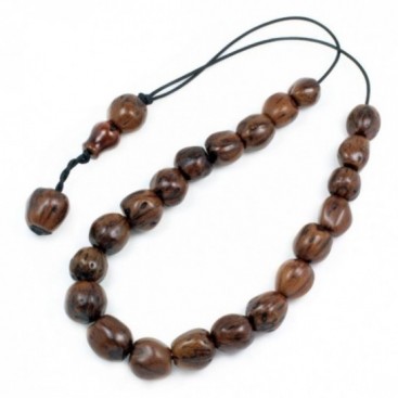 Worry Beads - Greek Komboloi ~ Scented Nutmeg Seeds - Brown