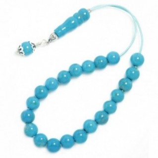 Worry Beads Komboloi ~ Turquoise Howlite Gemstone - Round Shape