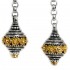 Gerochristo 1227 ~ Solid 18K Gold, Sterling Silver & Rubies Byzantine-Medieval Earrings