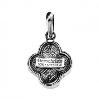 Gerochristo 1324N ~ Sterling Silver & Pearl - Medieval Byzantine Charm Pendant