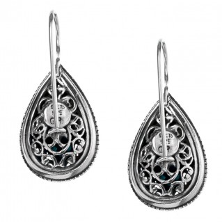 Gerochristo 1385 ~ Sterling Silver - Medieval Byzantine Filigree Earrings