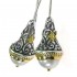 Gerochristo 1393 ~ Medieval-Byzantine Earrings - Solid Gold, Silver & Pearls