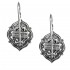 Gerochristo 1434 ~ Sterling Silver and Garnet Medieval - Byzantine Earrings