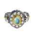 Gerochristo 2328 ~ Solid Gold, Silver & Pearls Ornate Medieval-Byzantine Ring