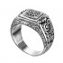 Gerochristo 2498N ~ Sterling Silver Medieval-Byzantine Filigree Band Ring