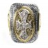 Gerochristo 2526 ~ Gold, Silver & Diamonds - Large Cross Ring
