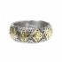 Gerochristo 2639 ~ Solid Gold & Sterling Silver Medieval-Byzantine Band Ring