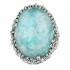 Gerochristo 2895N ~ Clear Quartz over Gemstone Doublet Large Oval Cocktail Ring