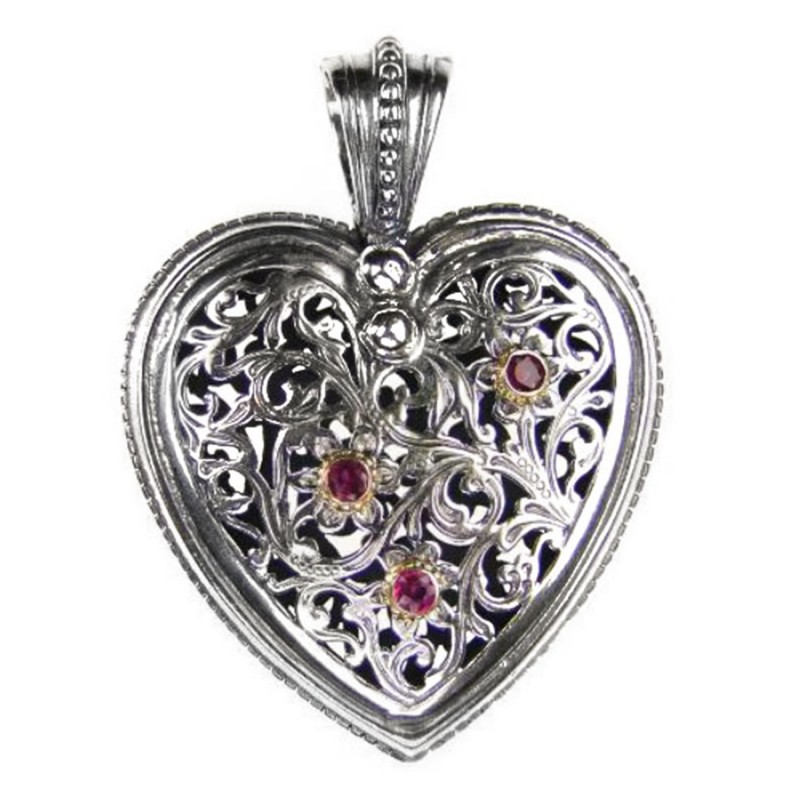 Bonyak Jewelry Sterling Silver Filigree Heart Charm