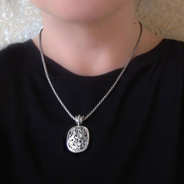 Gerochristo 3343 ~ Filigree Medieval-Byzantine Pendant- Sterling Silver