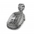 Gerochristo 3357 ~Medieval-Byzantine Sterling Silver Locket Pendant with Cross