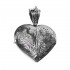 Gerochristo 3425 ~ Sterling Silver & Painted Porcelain Heart Locket Pendant -L