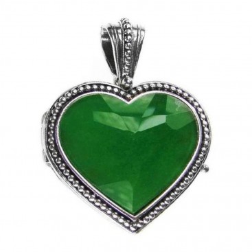 Gerochristo 3441 ~ Sterling Silver Heart Locket Pendant
