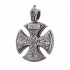 Gerochristo 5355 ~ Solid 18K Gold & Sterling Silver Maltese Cross Pendant