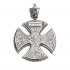 Gerochristo 5417 ~ Sterling Silver Maltese Cross Pendant