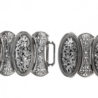 Gerochristo 6350 ~ Sterling Silver Medieval-Byzantine Large Bracelet