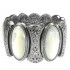 Gerochristo 6393 ~ Sterling Silver & Mother of Pearl Medieval Byzantine Large Bracelet