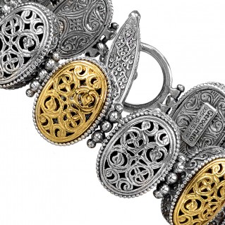 Gerochristo P6309N ~ Sterling Silver Medieval-Byzantine Link Bracelet