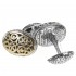 Gerochristo 7044~ Solid Gold & Silver Medieval Byzantine Filigree Cufflinks