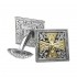 Gerochristo 7100 ~ Solid 18K Gold & Sterling Silver Medieval Cross Cufflinks