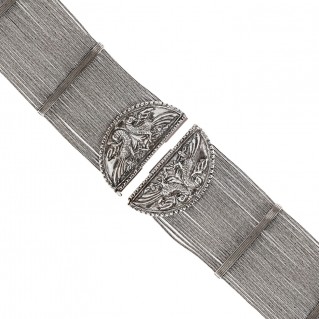 Savati Sterling Silver Multi Chain Large Byzantine-Medieval Bracelet