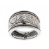 Savati Sterling Silver Byzantine Large Band Ring with Engraved Motifs