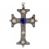 Savati Solid Gold & Silver Byzantine Large Cross Pendant