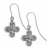Savati Solid Gold and Sterling Silver Byzantine Cross Earrings