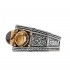 Savati Solid Gold & Sterling Silver Multi Stone Byzantine Band Ring